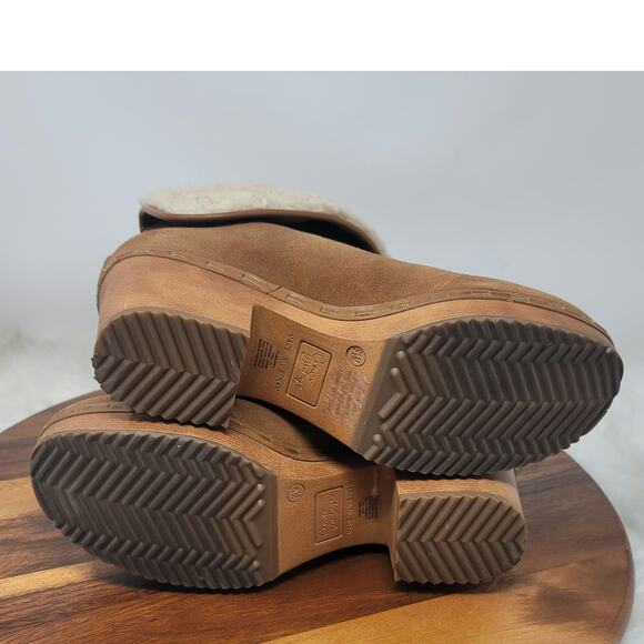 Crown Vintage Seloina Leather Sherpa Lined 3.5" Heeled Boots 9.5 - Picture 8 of 9